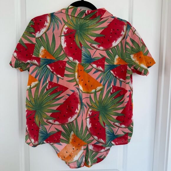 HARLOW | Watermelon printed button down tee - Picture 5 of 8